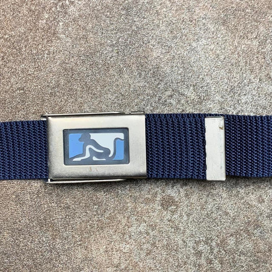Drunknmunky 00s navy webbed buckle belt
