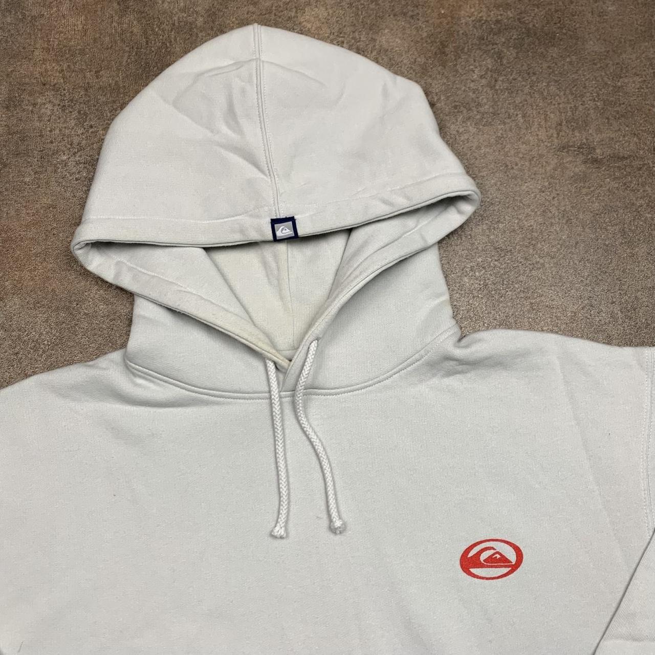 Quiksilver 90s white boxy graphic hoodie
