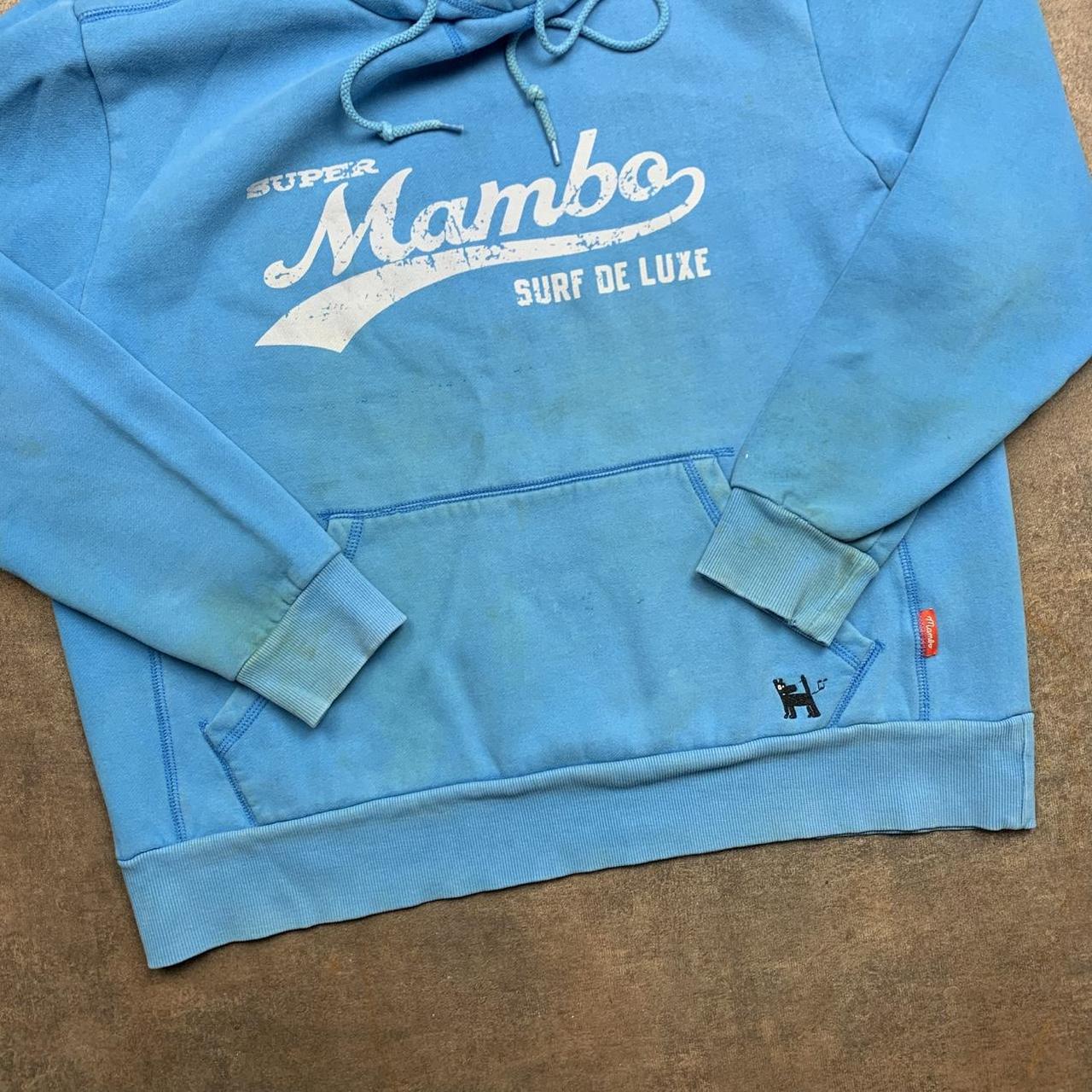 Mambo 00s graphic blue baggy hoodie