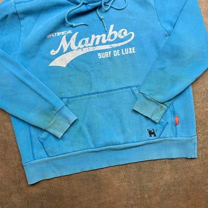Mambo 00s graphic blue baggy hoodie