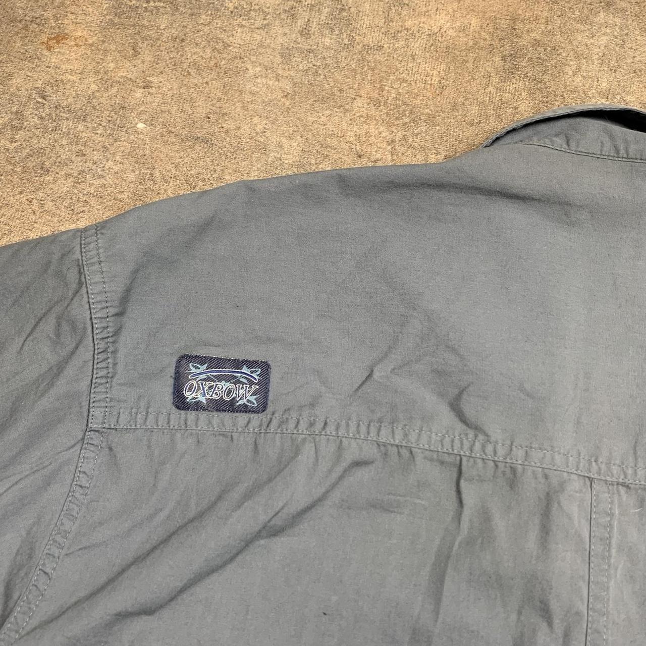 Oxbow 00s blue-grey collar button shirt