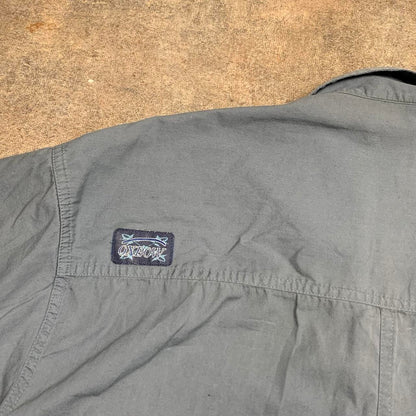 Oxbow 00s blue-grey collar button shirt