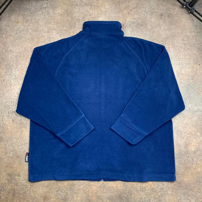 Quiksilver 90s polartec navy logo zip fleece