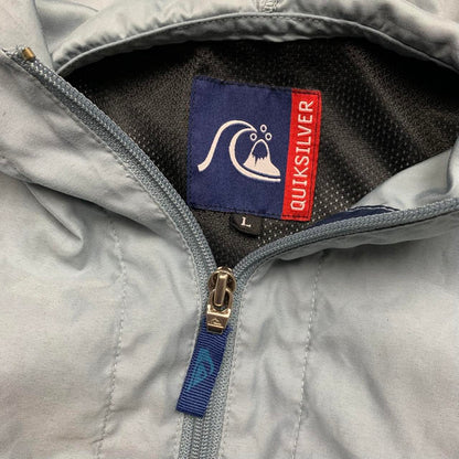 Quiksilver Silver Edition 90s light grey windbreaker jacket