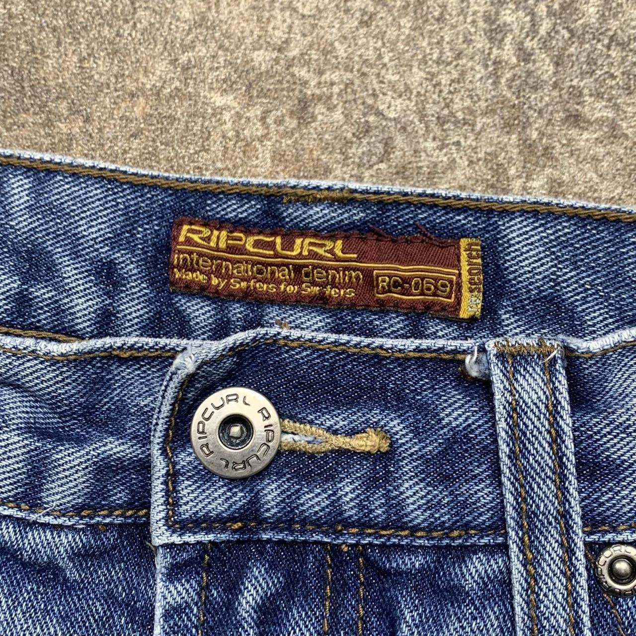 Rip Curl 00s blue graphic baggy denim jeans
