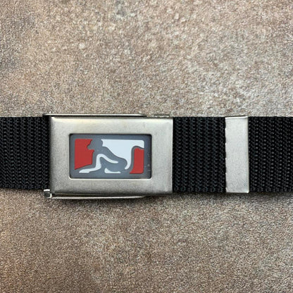 Drunknmunky 00s black webbed buckle belt