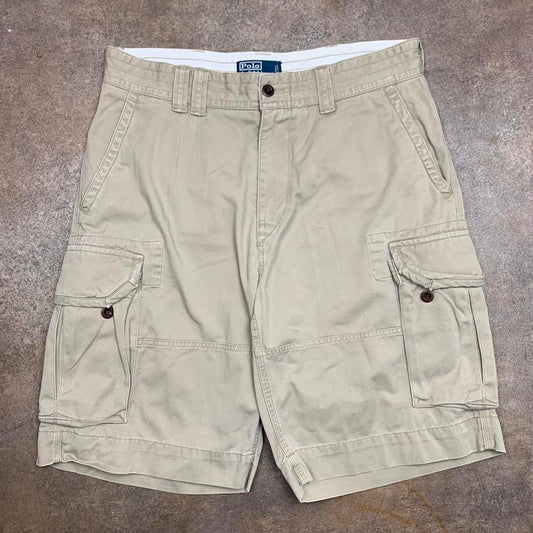 Polo Ralph Lauren 00s beige baggy cargo shorts