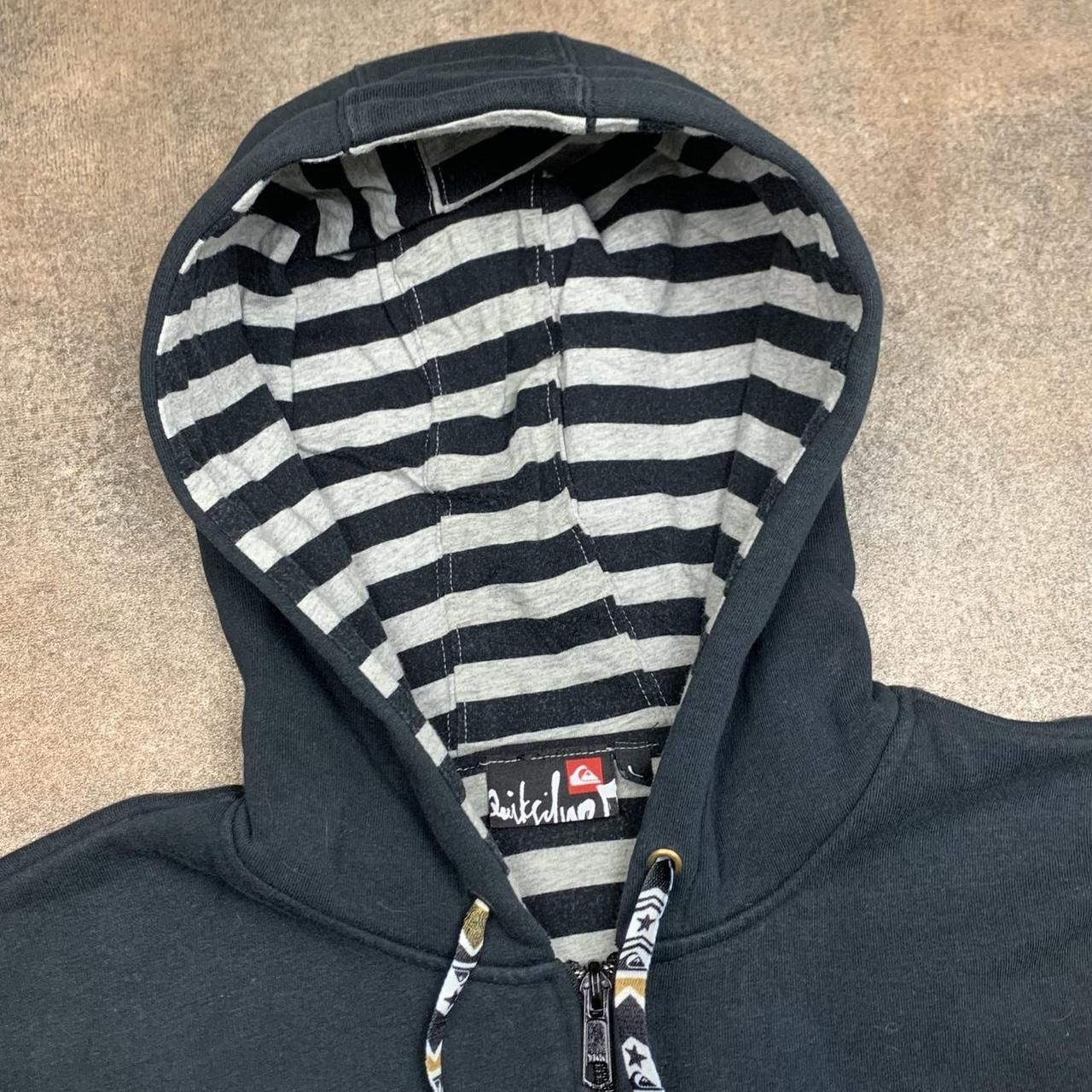 Quiksilver 00s reversible black white zip hoodie