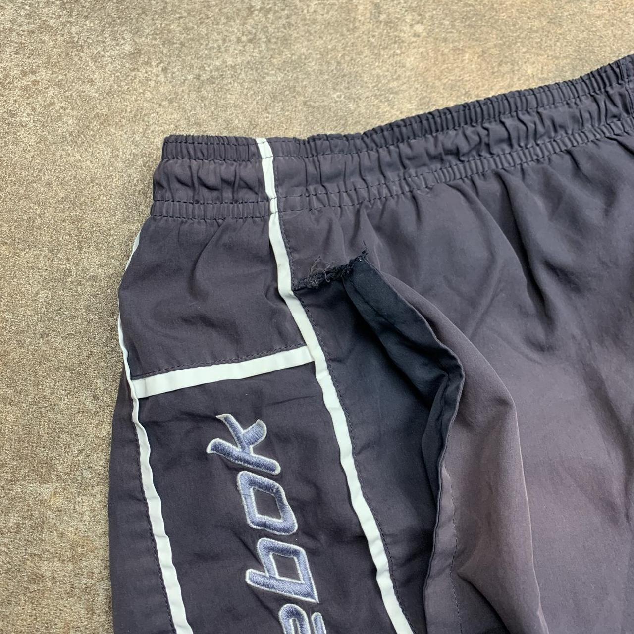Reebok 00s navy faded graphic baggy jogger shorts