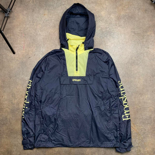 Oakley utilised black yellow graphic lightweight jacket