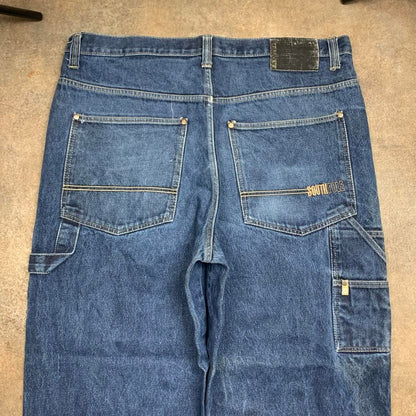 Southpole 00s navy baggy carpenter denim jeans