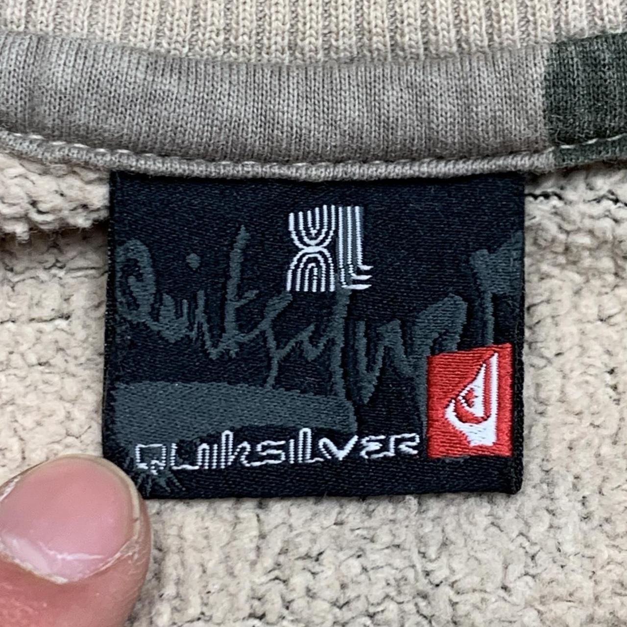 Quiksilver 00s camo beige baggy zip sweater