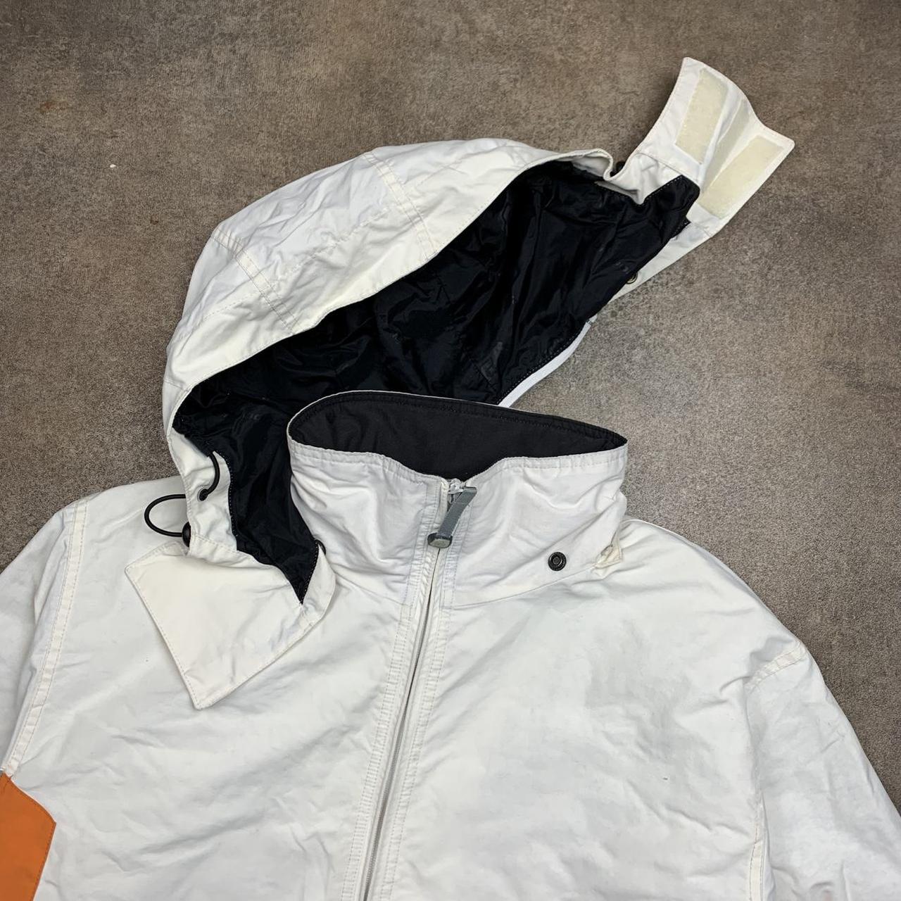 Billabong 90s white orange utilised ski jacket