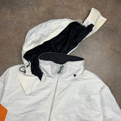 Billabong 90s white orange utilised ski jacket
