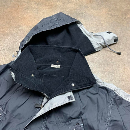 Oxbow 90s technical black grey vent ski coat