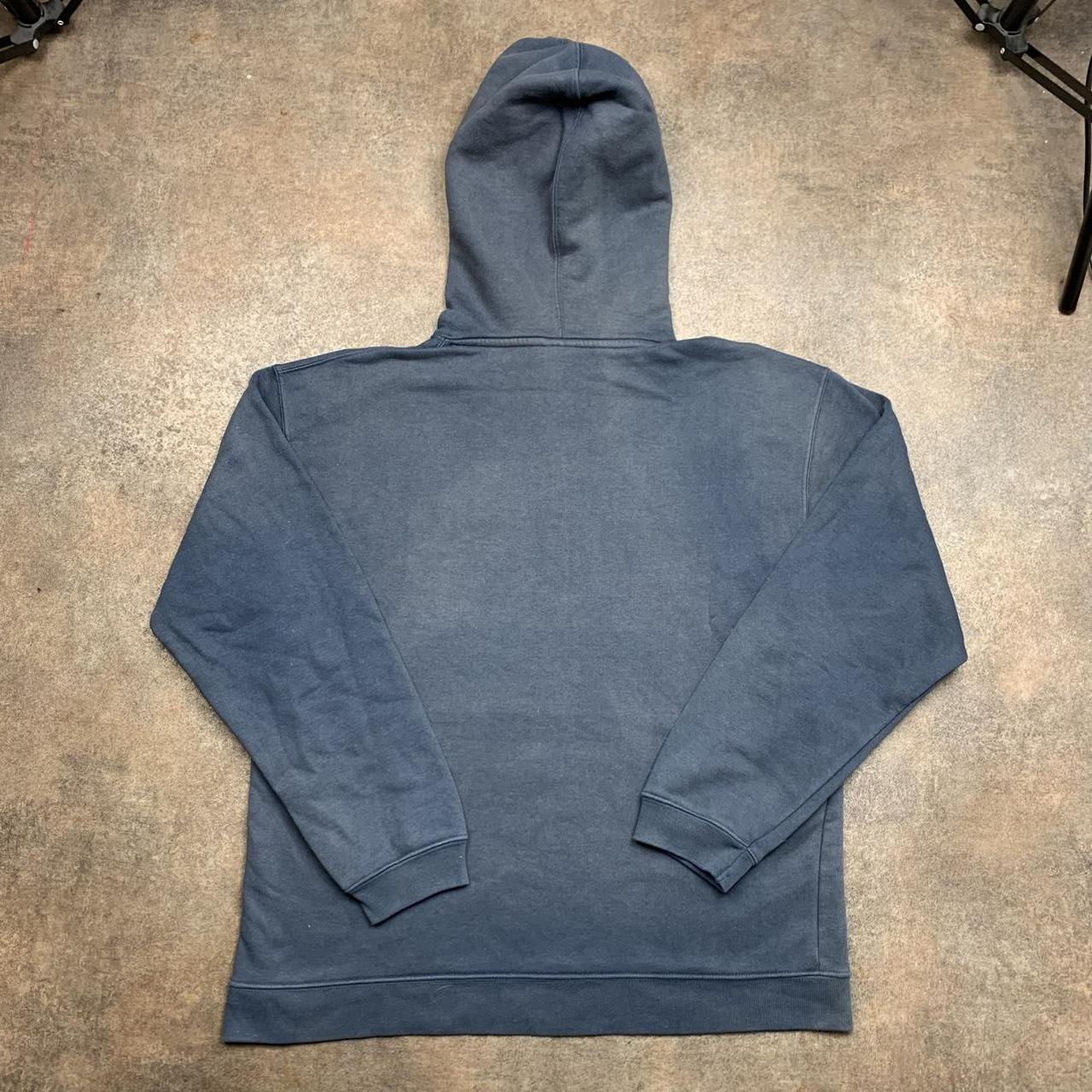 Quiksilver 90s graphic navy faded baggy hoodie