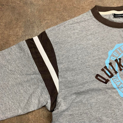 Quiksilver 00s grey graphic long sleeve tee
