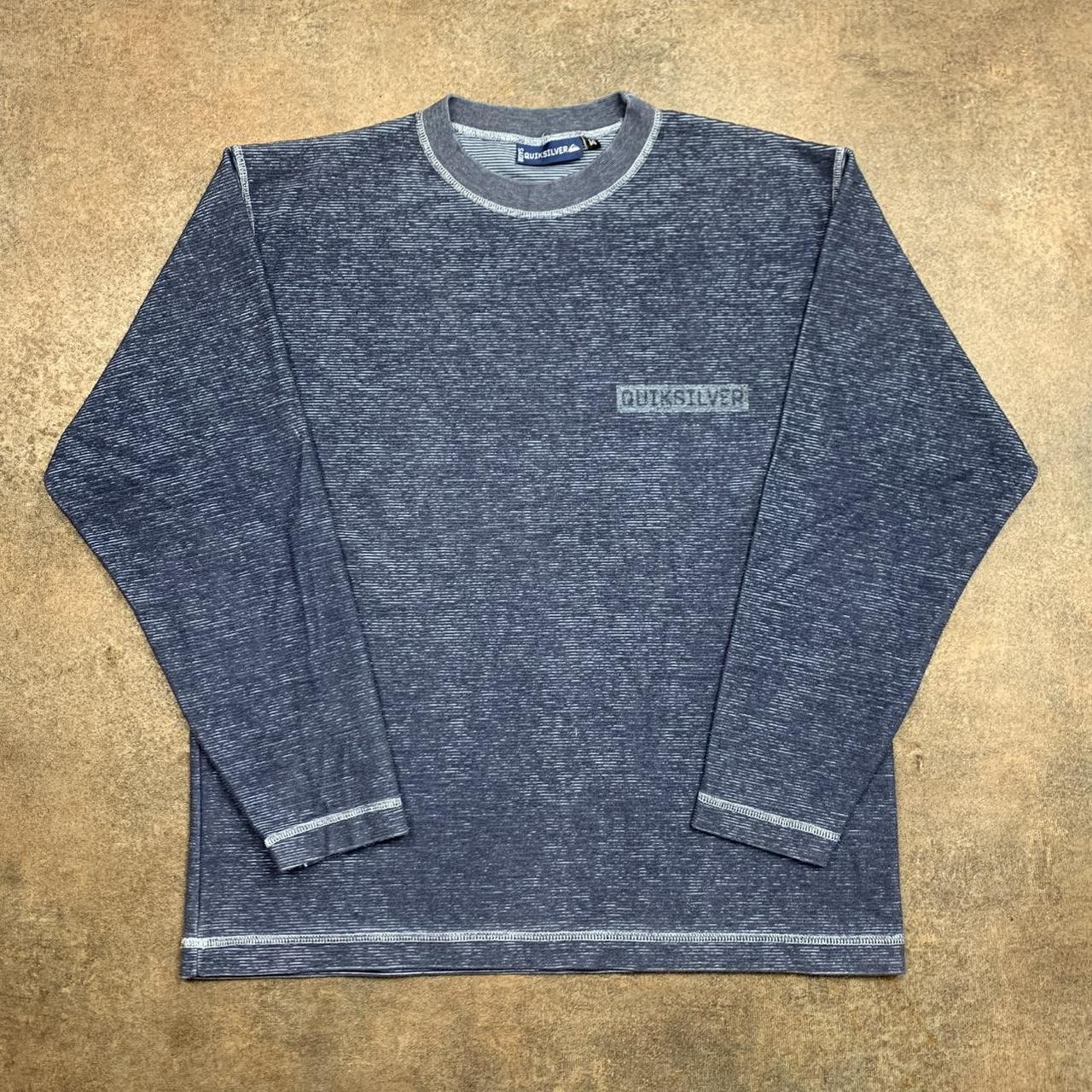 Quiksilver 90s navy blue graphic long sleeve tee