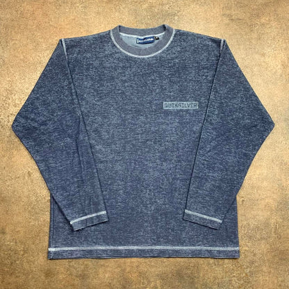 Quiksilver 90s navy blue graphic long sleeve tee