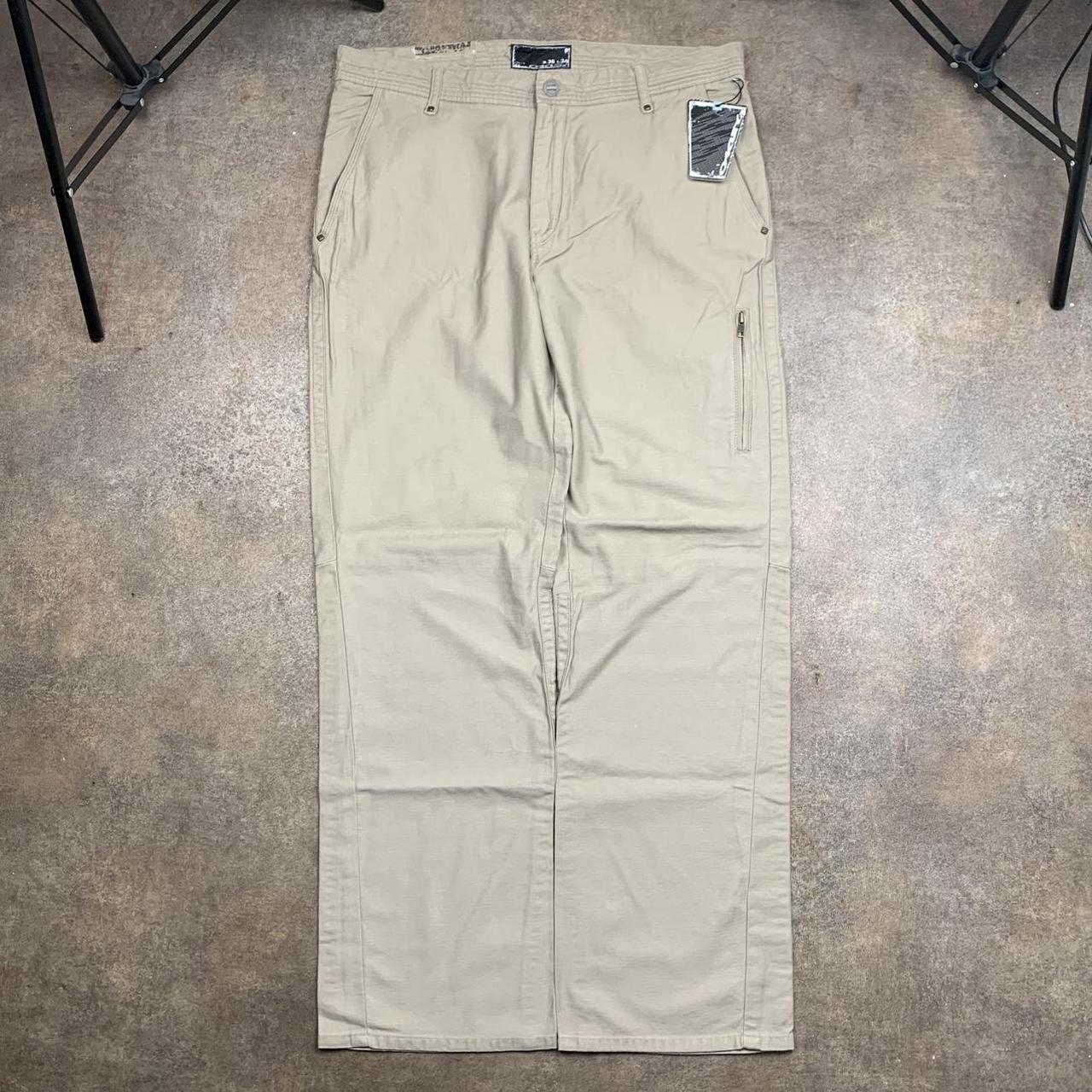 Oakley 00s cream beige baggy cargo jeans