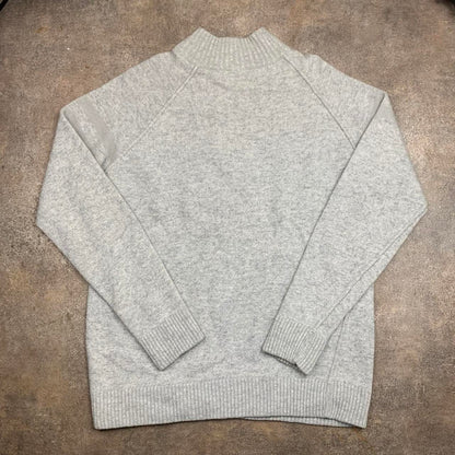 Animal 00s light grey boxy quarter zip fleece