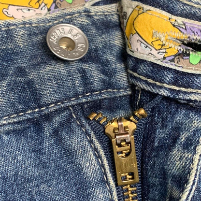 JNCO Flamehead 90s baggy graphic carpenter double knee jeans