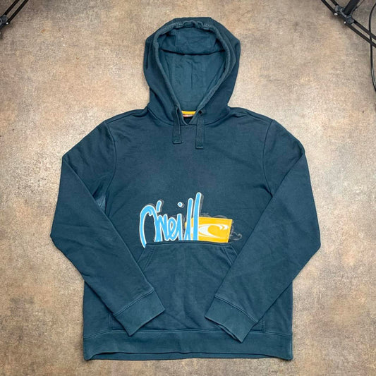 O'Neill 00s blue graphic boxy hoodie