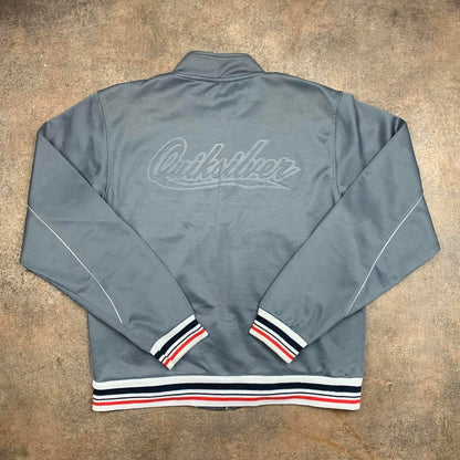 Quiksilver 90s grey graphic boxy zip jumper
