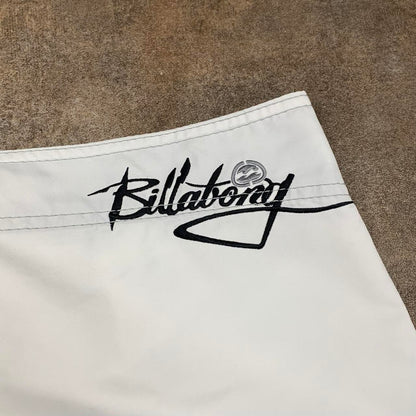 Billabong 00s Andy Iron graphic white boardshorts