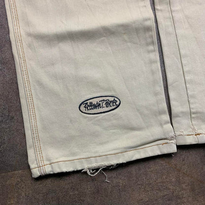 Freeman T. Porter 90s beige baggy carpenter denim jeans
