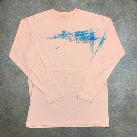 Oakley 00s pink graphic long sleeve tee