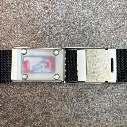 Drunknmunky 00s black webbed buckle belt