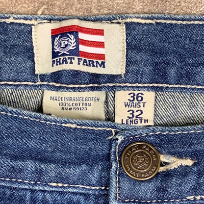 Phat Farm 00s baggy navy blue denim jeans