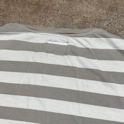 Diamond Supply Co. white grey striped long sleeve tee