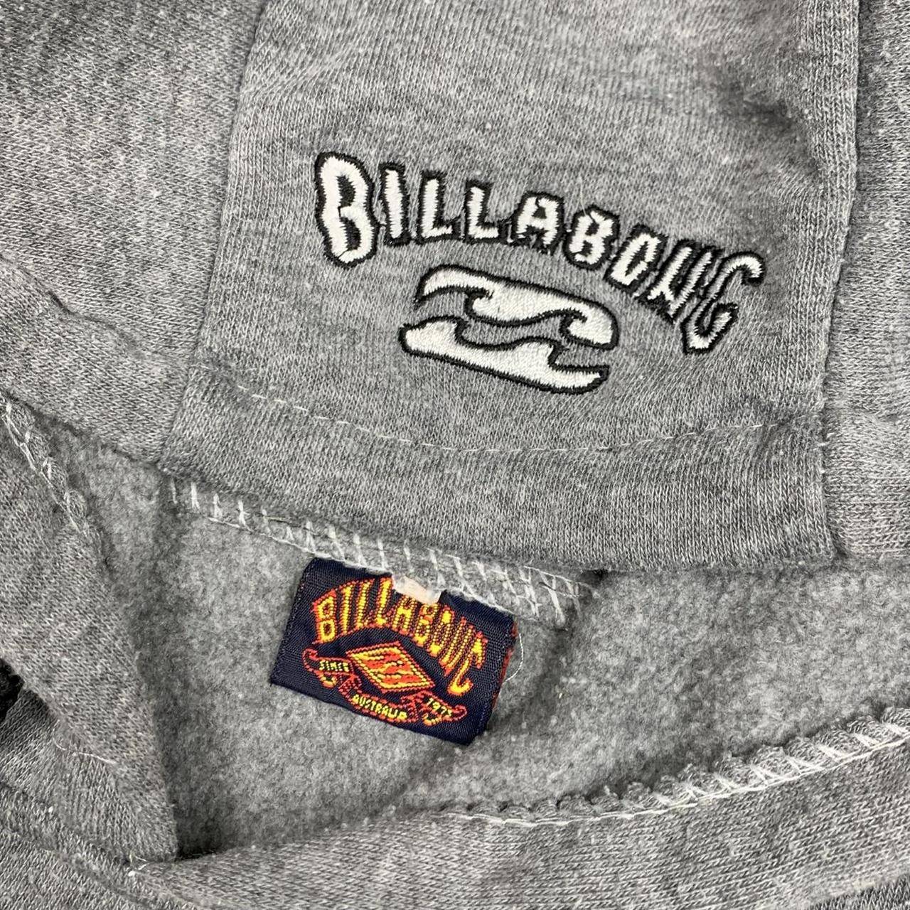 Billabong 90s light grey boxy graphic hoodie