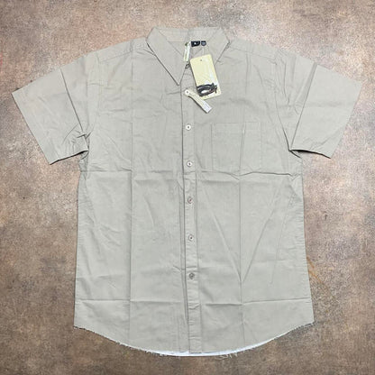 Oakley 00s cream beige button collar shirt