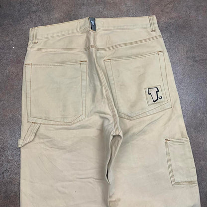 Freeman T. Porter 90s beige baggy carpenter denim jeans
