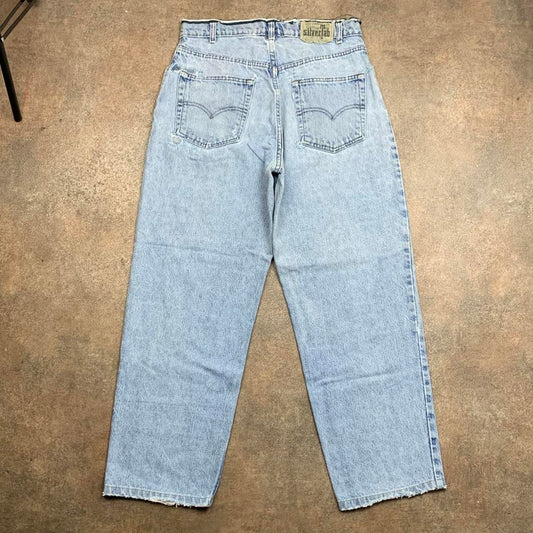 Levi’s Silvertab 00s pale blue baggy denim jeans