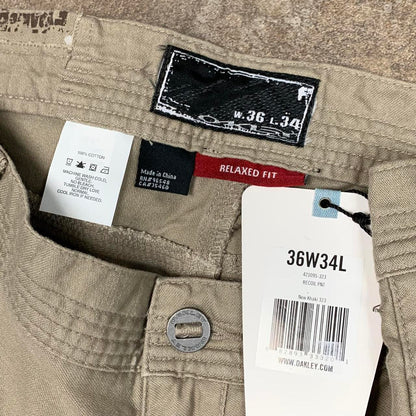 Oakley 00s cream beige baggy cargo jeans