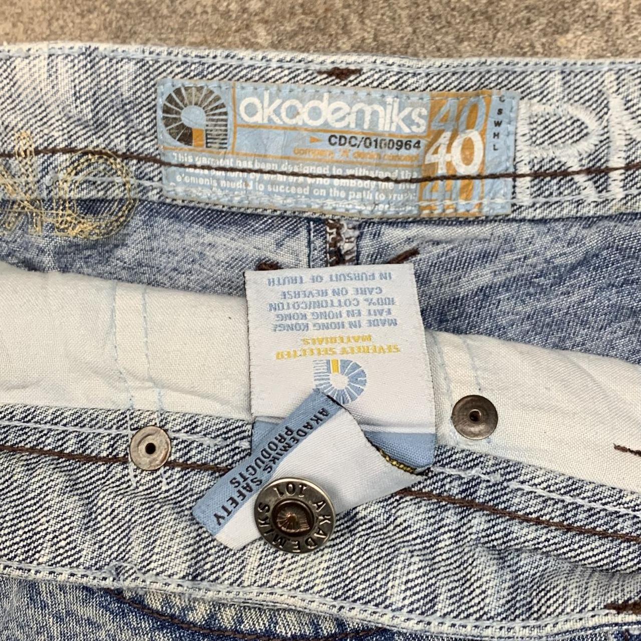 Akademiks 90s light blue baggy denim shorts