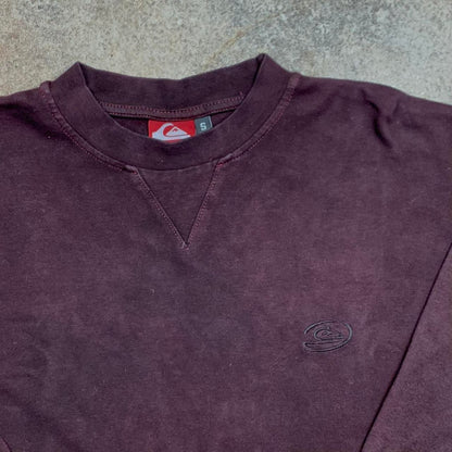 Quiksilver 00s maroon long sleeve tee