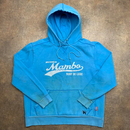 Mambo 00s graphic blue baggy hoodie