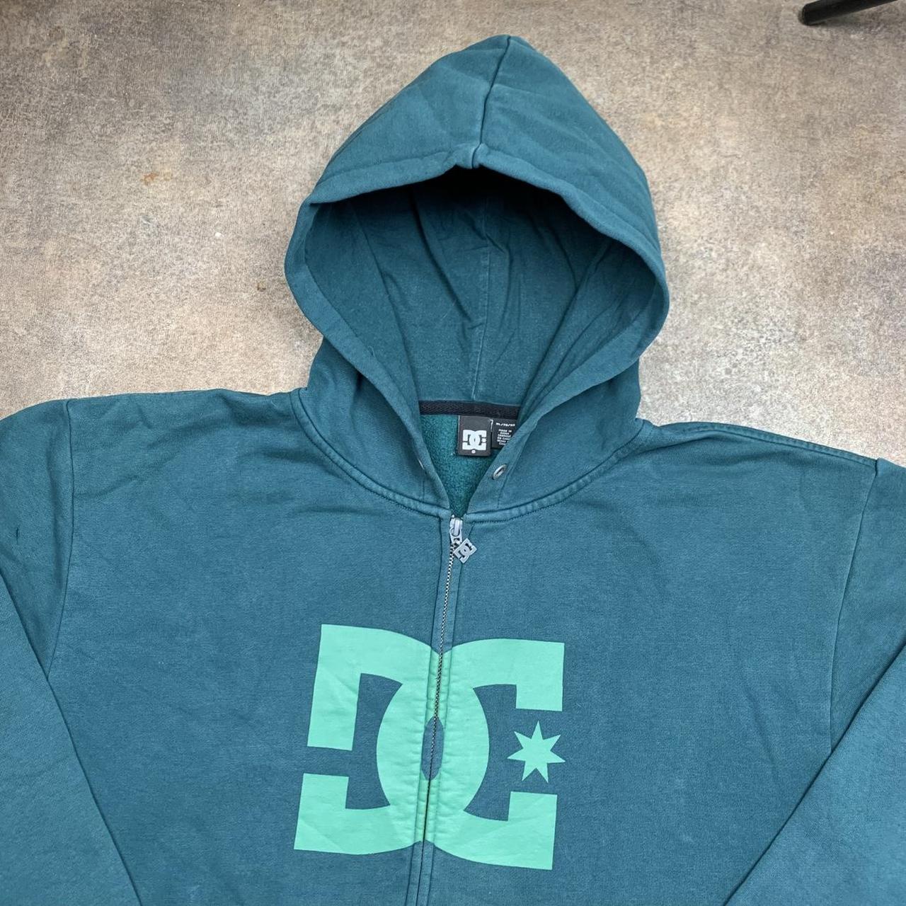 DC Shoes 00s graphic blue zip hoodie