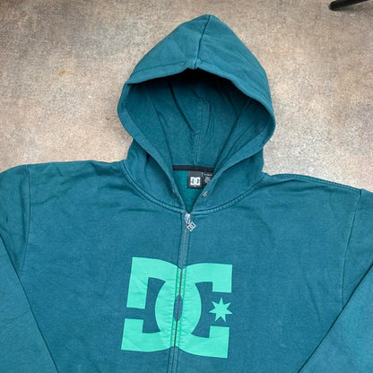 DC Shoes 00s graphic blue zip hoodie