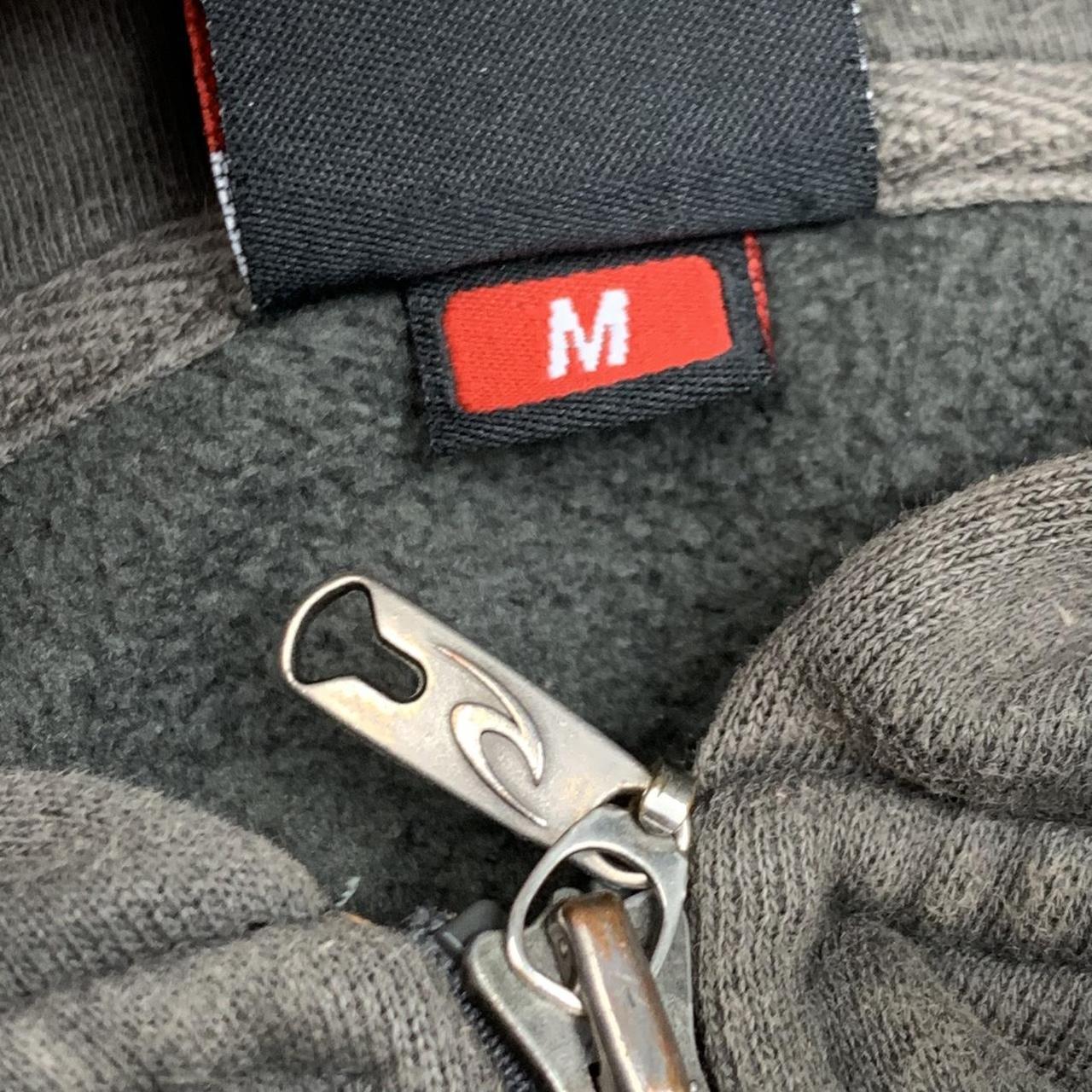 Rip Curl 00s graphic brown striped zip hoodie