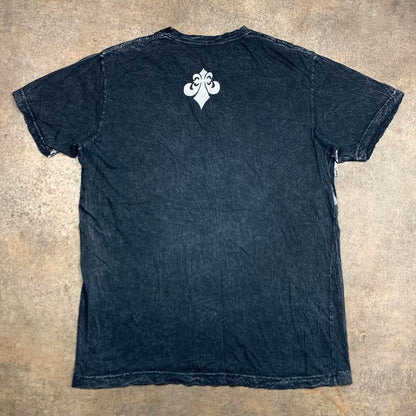 Affliction 00s graphic black white grunge tee