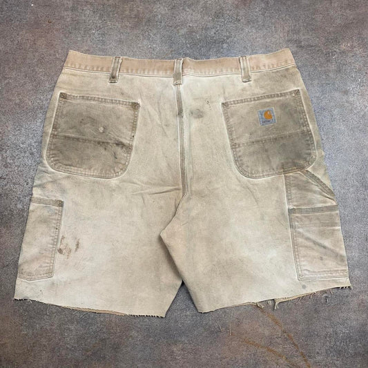 Carhartt 00s beige carpenter baggy jorts
