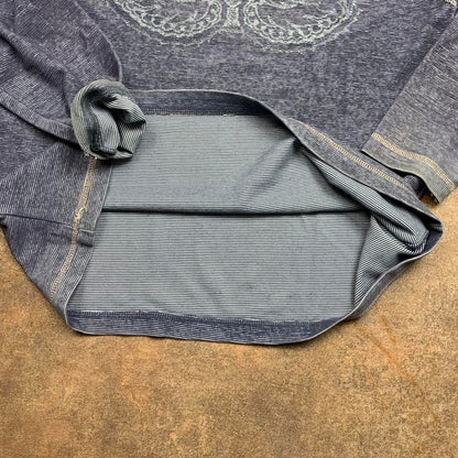 Quiksilver 90s blue graphic long sleeve tee