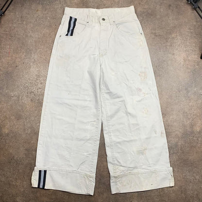 Lee Pipes 00s baggy cream white jeans