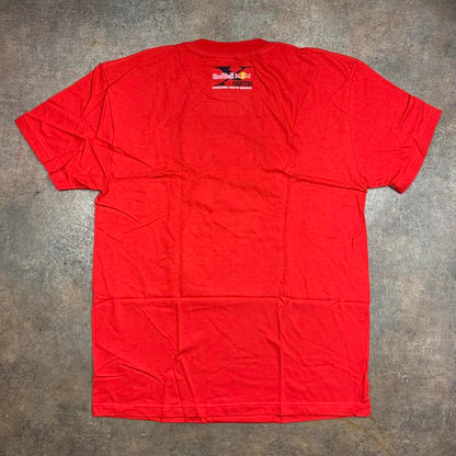 Fox Racing x Red Bull 00s graphic red grunge tee